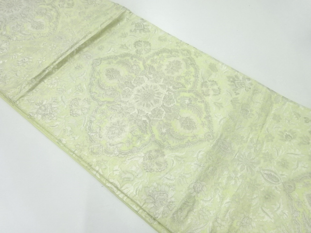 JAPANESE KIMONO / ANTIQUE FUKURO OBI / SILK / WOVEN FLOWER CREST